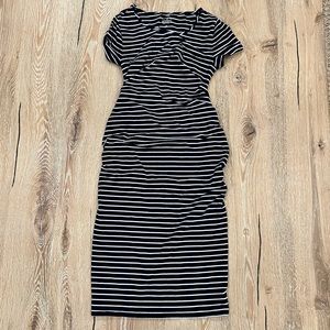 Blue Striped Isabel Maternity Dress - XS